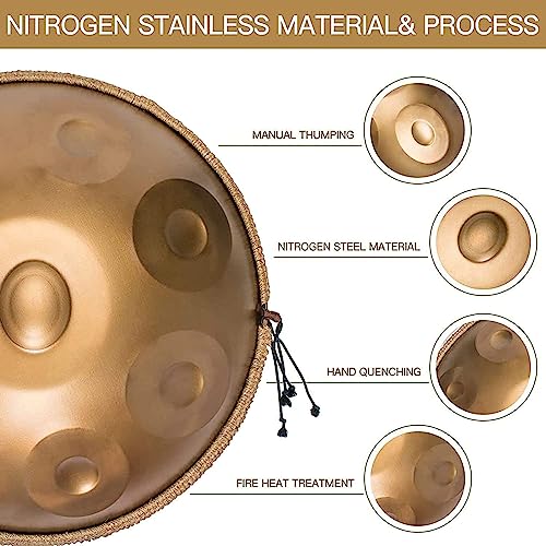 Steel Tongue Drum 9 Notas 22 Pulgadas en Re menor miniatura 4