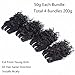 Brazilian Water Wave Human Hair Weave 4 Bundles 8 Inch Ocean Wave Real Virgin Remy Unprocessed Short 4Bundles Sew In Hair Extensions Wet And Wavy 10A Grade Natural Black Color For Women Girls 50g