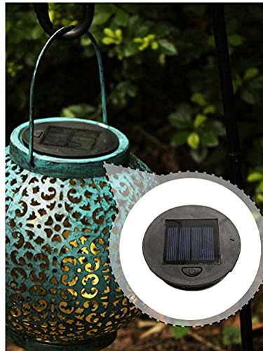 Zonne-verlichting Vervanging Top LED 300 mAh Opknoping Lantaarns Lamp Deksel Warm Licht 8 cm 2 Stks/Solar Lights Outdoor… - Afbeelding 5