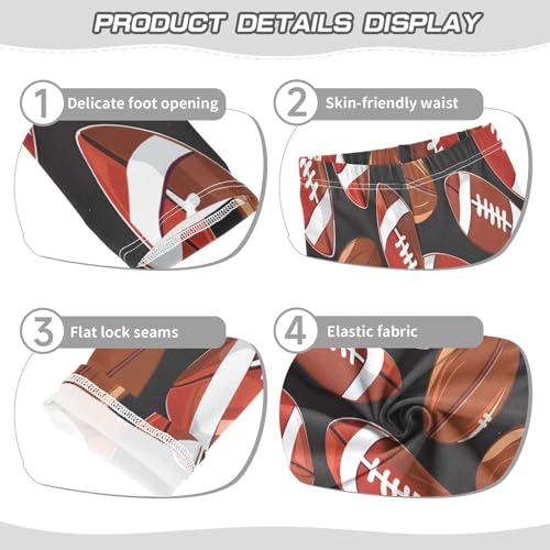 Toddler Girls Leggings Printed Yoga Pants Leggings Rugby Black Background for Kids3