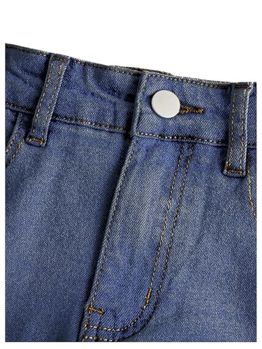 Milumia Girl's Ripped Flare Bell Bottom Jeans High Waist Denim Pants with Pockets3