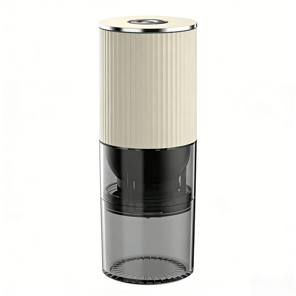 Aundhegrtt de Cafe Electrico Rechargeable Coffee Bean Grinder Burr Grinders for Coffee Beans White