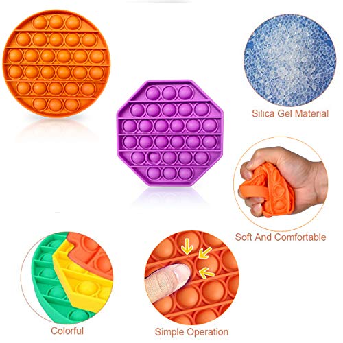 Guffo Fidget Toys, Stress Reliever Sensory Toys with Simple Dimple, Silicone Squeeze Anti-Anxiety Figetget Toys for Adults and Autistic Children…