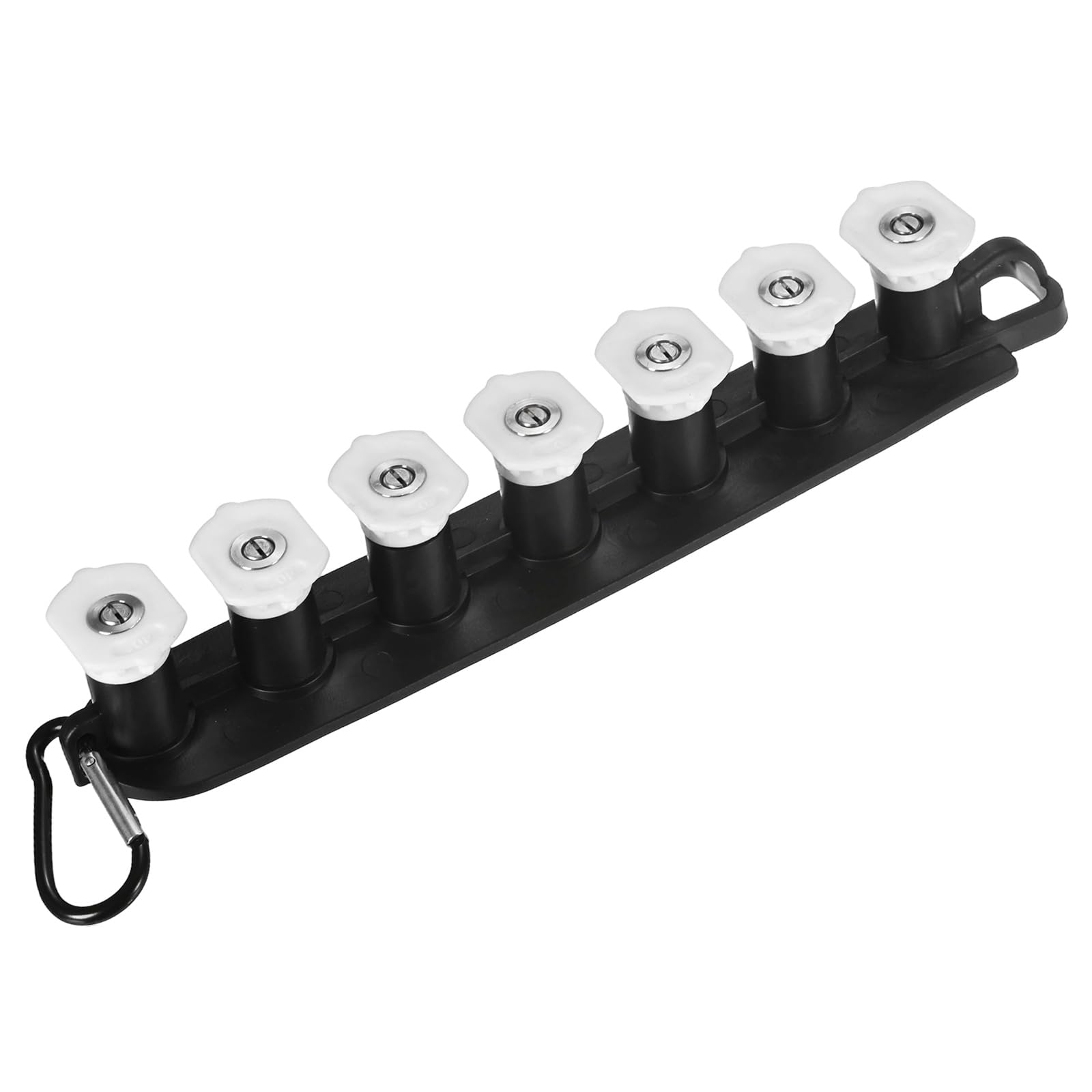 M METERXITY 7-Pack Pressure Washer Nozzle Tips with Holder, 1/4 Inch Quick Connect, 4000PSI 40 Degrees Power Washer Nozzle Tips for Car/Wall/Exterior Surface Cleaning, Orifice 4.0 [White]