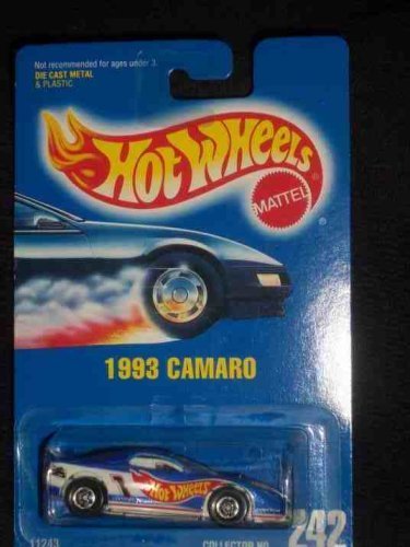 #242 1993 Camaro Metal Flake Blue Basic Wheels Collectible Collector Car Mattel Hot Wheels