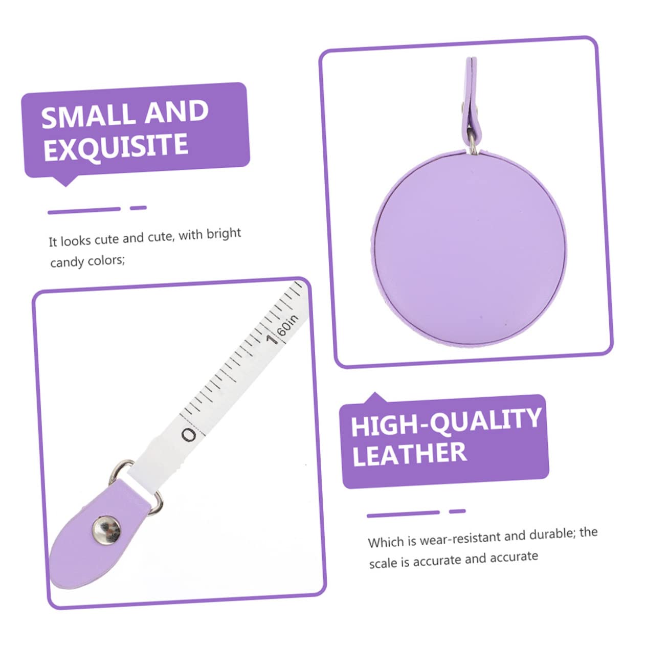 EXCEART 8piezas Cinta Métrica De Pu De Flexibles y Prácticas Para Medición Corporal Herramientas De Costura Para Hogar