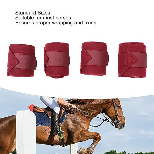 Sonew Envoltórios para Pernas de Cavalo, 4 Peças de Envoltórios para Pernas Vermelhas para Cavalos,