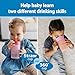 Dr. Brown's Milestones Straw to 360° Cup Set, Convertible Toddler Training Cup Set with Interchangeable Silicone Straw and 360 Degree Cup Lids, Pink Coral, 10 oz/300 mL, BPA Free, 9m+, 2 Pack