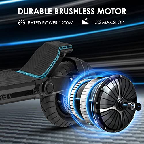 Electric Scooter Adults, 1200W Motor Electric Scooter, Up to 30 MPH & 28 Miles Long Range, 10.5" Off-Road Tires, HD LCD Touch Screen, Disc Braking, Foldable Commuting Fast E Scooter for Adult - Image 3