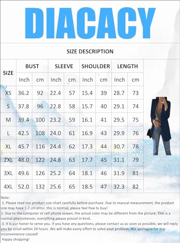 DIACACY Blazer for Womens Long Sleeve Solid Color Flat Lapel Slim Casual Breathable Midi Blazer Jackets with Pockets4