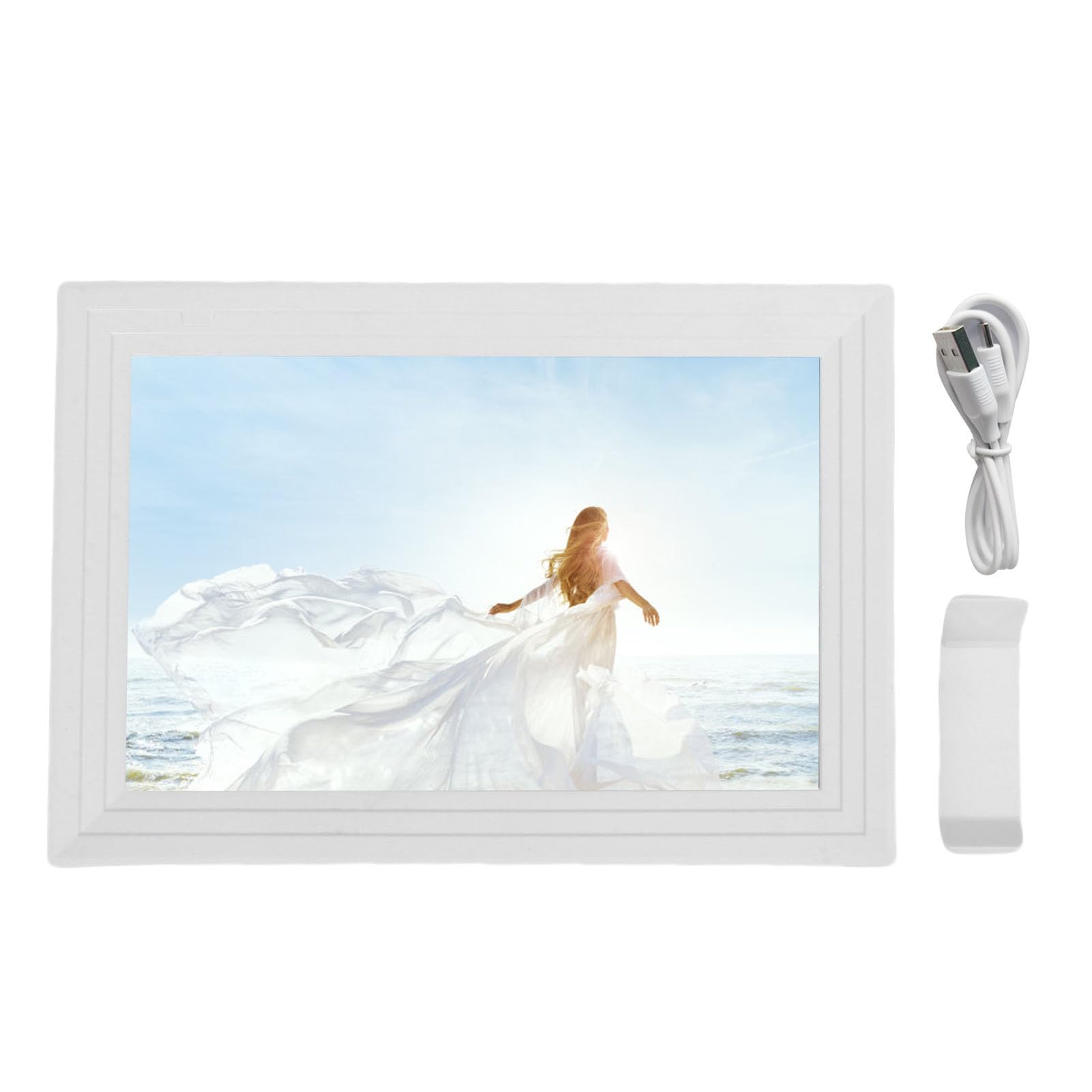 Sonew Cornice Digitale da 10. Pollici Cornice per Foto Digitale con Rotazione Automatica con Memoria WiFi da 32 GB per la Condivisione dell'APP Uhale Regalo Display Domestico