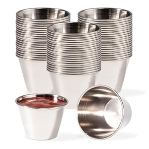Fit Meal Prep FAF300676 Edelstahl Auflaufförmchen 120 Stück
