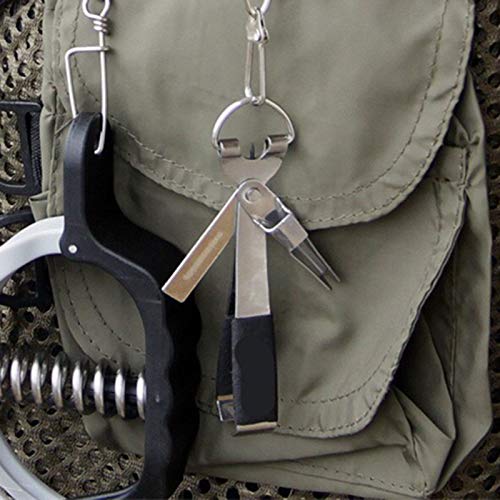 Ferramenta de amarrar, ferramenta multifuncional de aço inoxidável para pesca rápida nó mosca ferram