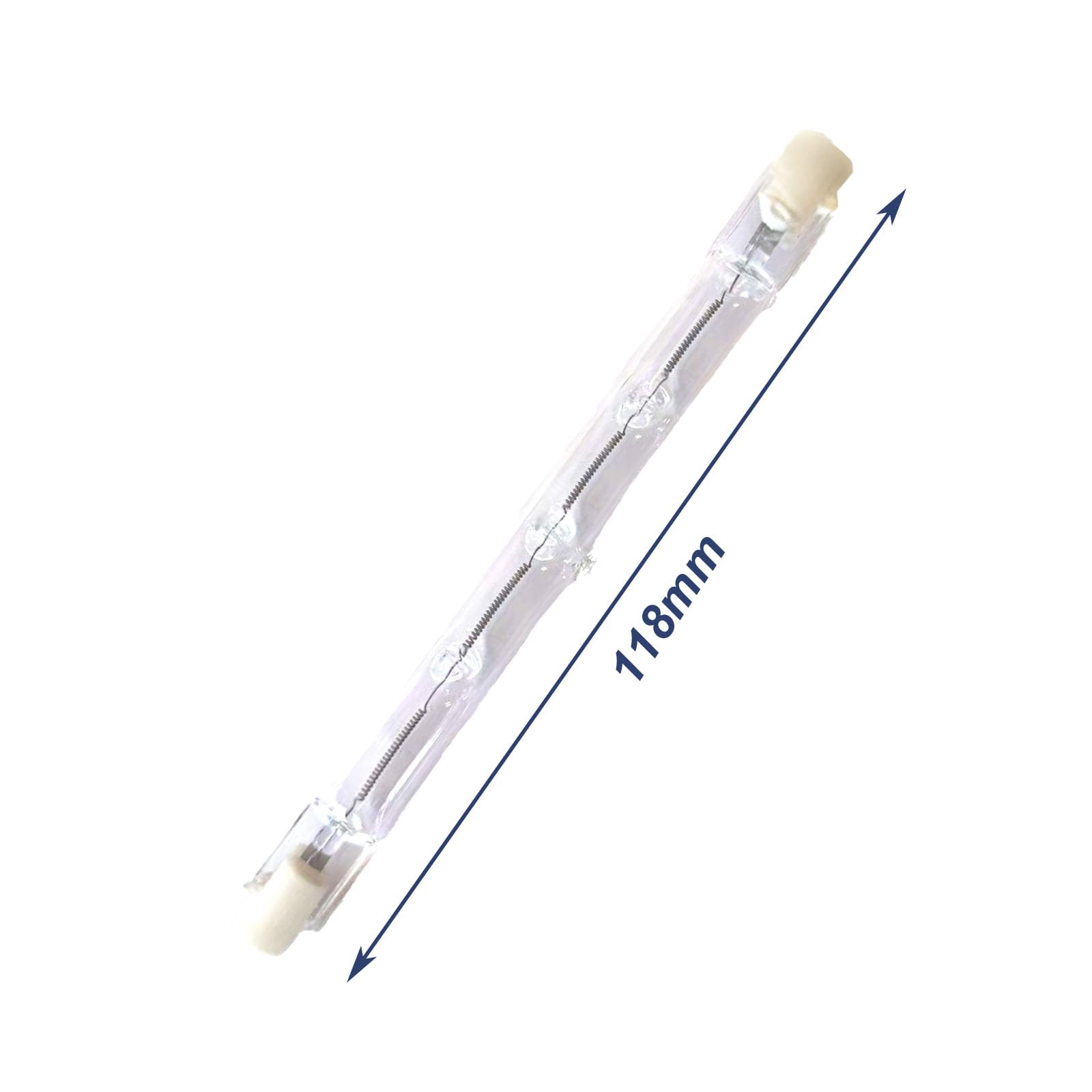 Bombilla halógena R7s 118mm 220v-240v Reemplazo de tubo J118 de doble extremo 100W Lámparas de iluminación halógenas blancas cálidas 2700k Lámparas de iluminación, 100W, 5PCS