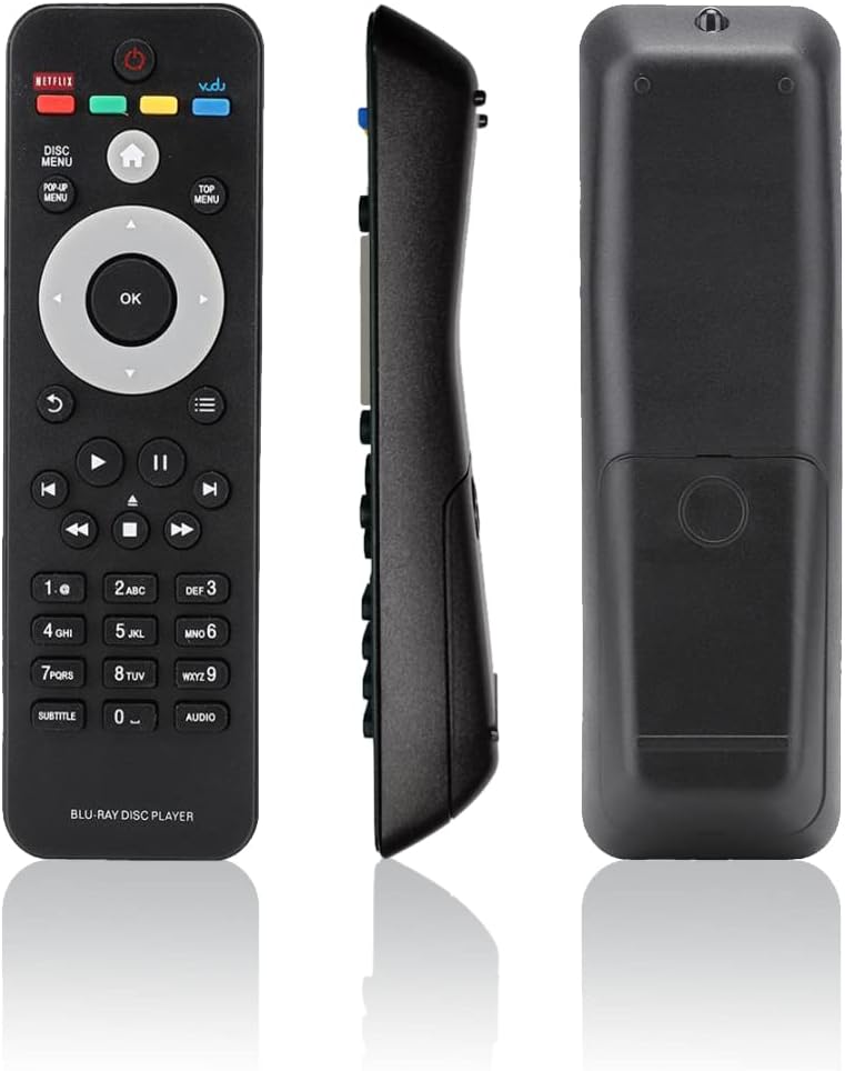 Remote Control Replacement for Philips BDP2100/F7 BDP2105/F7 BDP2185/F7 BDP2205/F7 BDP2385/F7 BDP2700/05 BDP2900/F7 BDP2985/F7 BDP3200 BDP3282/05 BDP3250/05 BDP5406/F7 Blu-ray Disc DVD Player