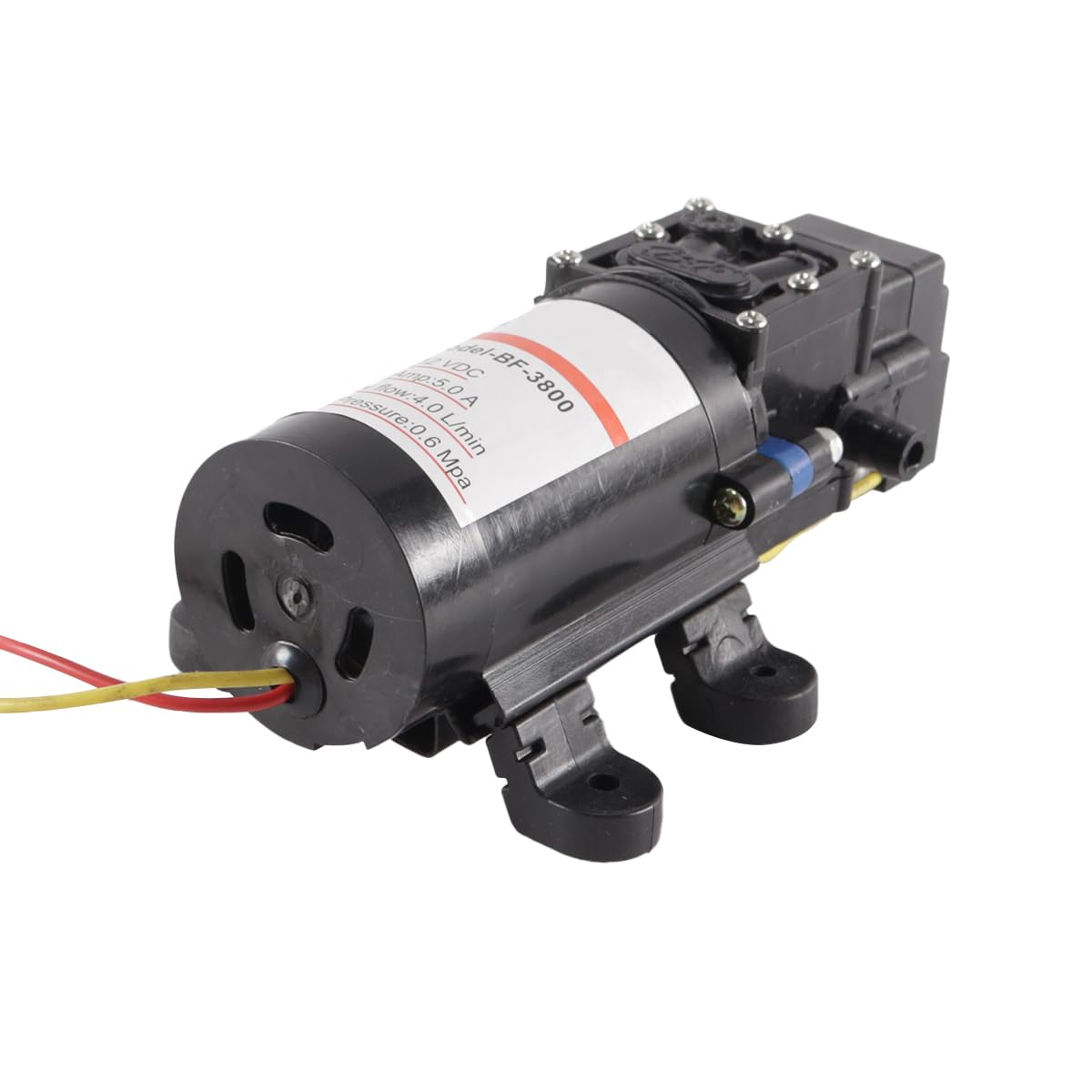 Pindex Waterpomp 12 V zelfaanzuigend met waterspuitpistool 100 W, membraanpomp 12 V voor camper camping boot caravan auto reiniging