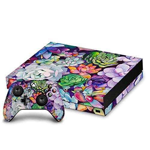 Autocollant Xbox One X anti-rayures vinyle Mai Autumn Succulent Mix premium