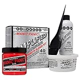 MANIC PANIC Electric Pink Pussycat Hair Dye Bundle with Hair Bleach Kit 40 Volume Developer