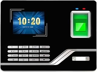 Timer Clocks Attendance System Fingerprint TCPIP USB Password Access Control Office Time Clock Employee Recorder Device Biometric Machine (Color : 1, Size : Spanish)