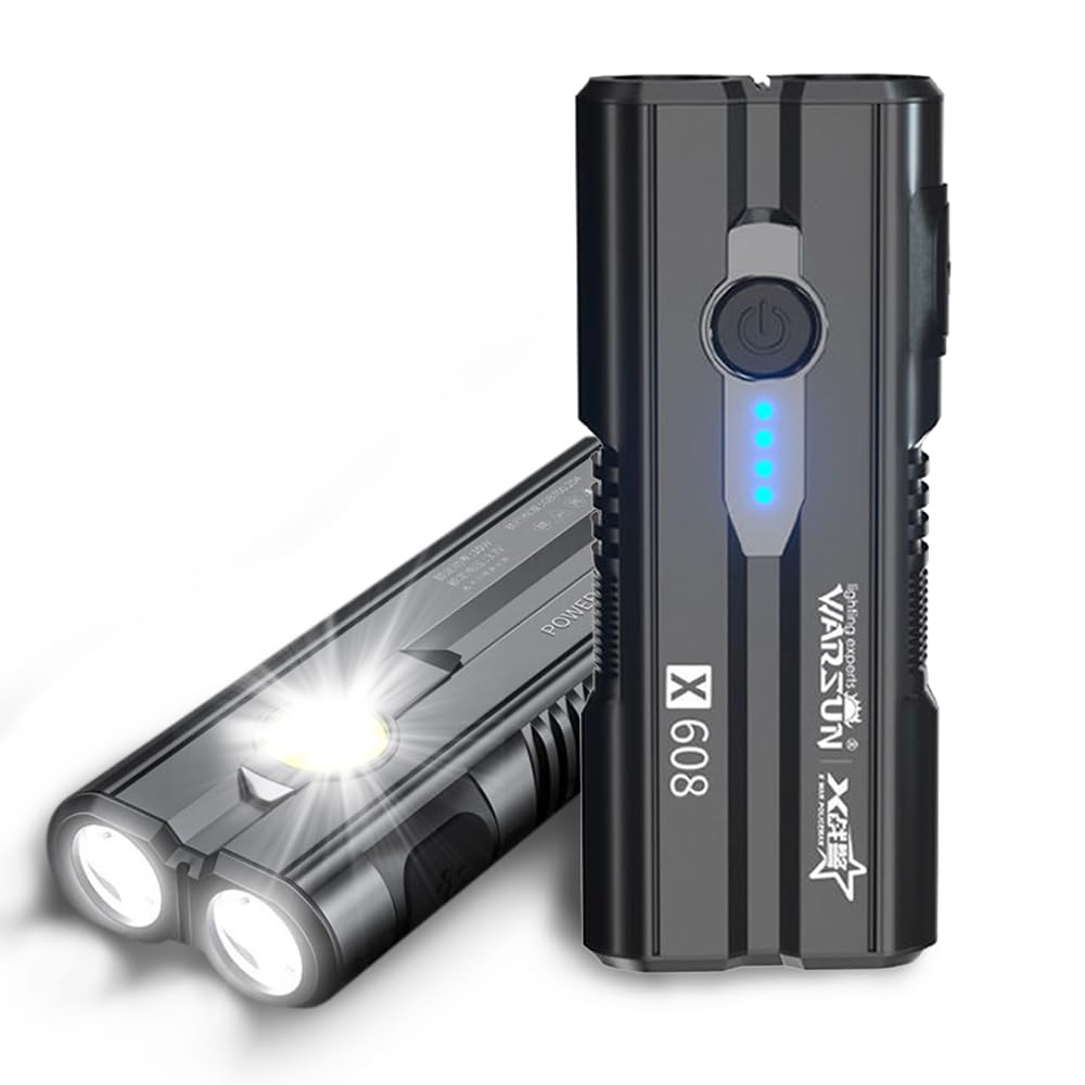 WAESUN X608 Dual-Light High-Beam Flashlight, High-Brightness Side