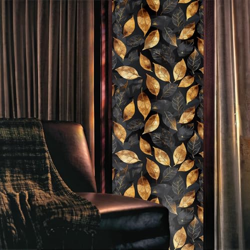 Vinilo Decorativo Ventana 40x300 cm Negro Dorado miniatura 2
