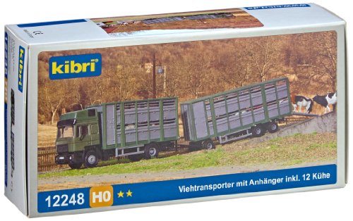 Preisvergleich Produktbild Kibri 12248 - H0 Viehtransporter mit Anhänger