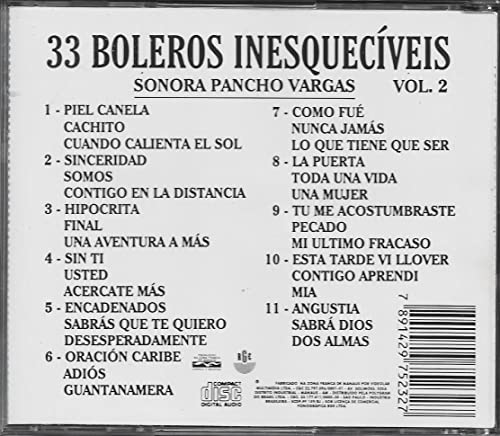 Cd 33 Boleros Insesquecíveis - Vol 2 - Pancho Vargas - 1994