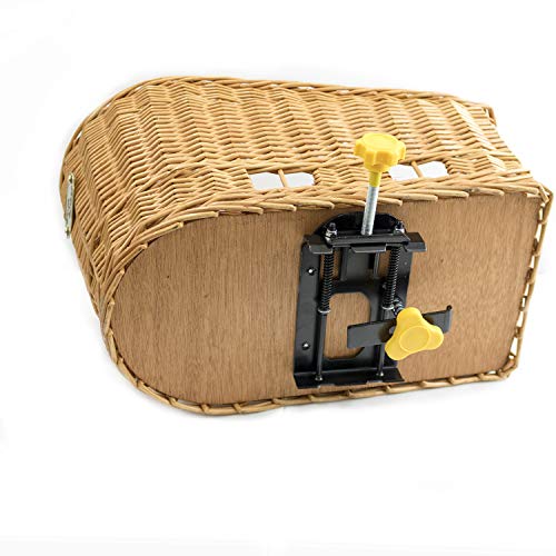 Cape May Large Rear Mount Willow Bicycle Basket for Dogs - Hand Crafted by Beach and Dog Co - Cage and mounting Bracket… - Image 4