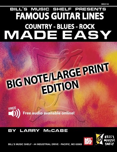 Famous Guitar Lines Made Easy: Big Note/Large Print Ed.