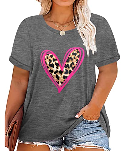 Image of CARCOS Plus Size Tops for Women Short Sleeve Raglan Striped Tee Color Block Crewneck /V Neck Tunic Loose Fit Summer XL-5XL