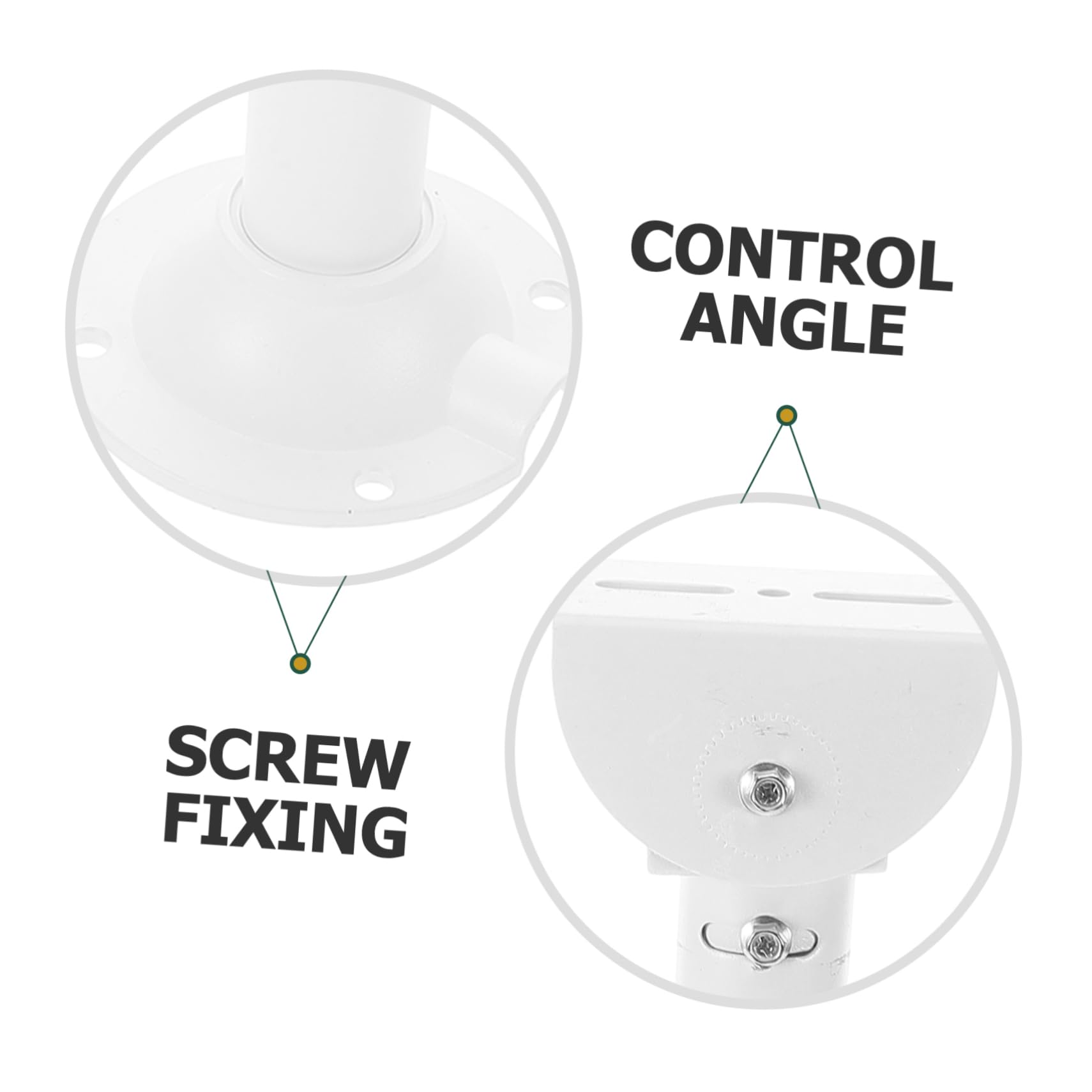 SHINEOFI Supporto per Telecamera Sorveglianza Esterno e Interno in Lega di Alluminio Rotazione 360° e Inclinazione 90°, Struttura Robusta e Design Unico per Telecamere Dome