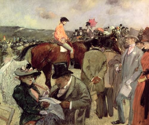 Affiche toile la course de chevaux transforme le decor de votre salon contemporain 60x90cm