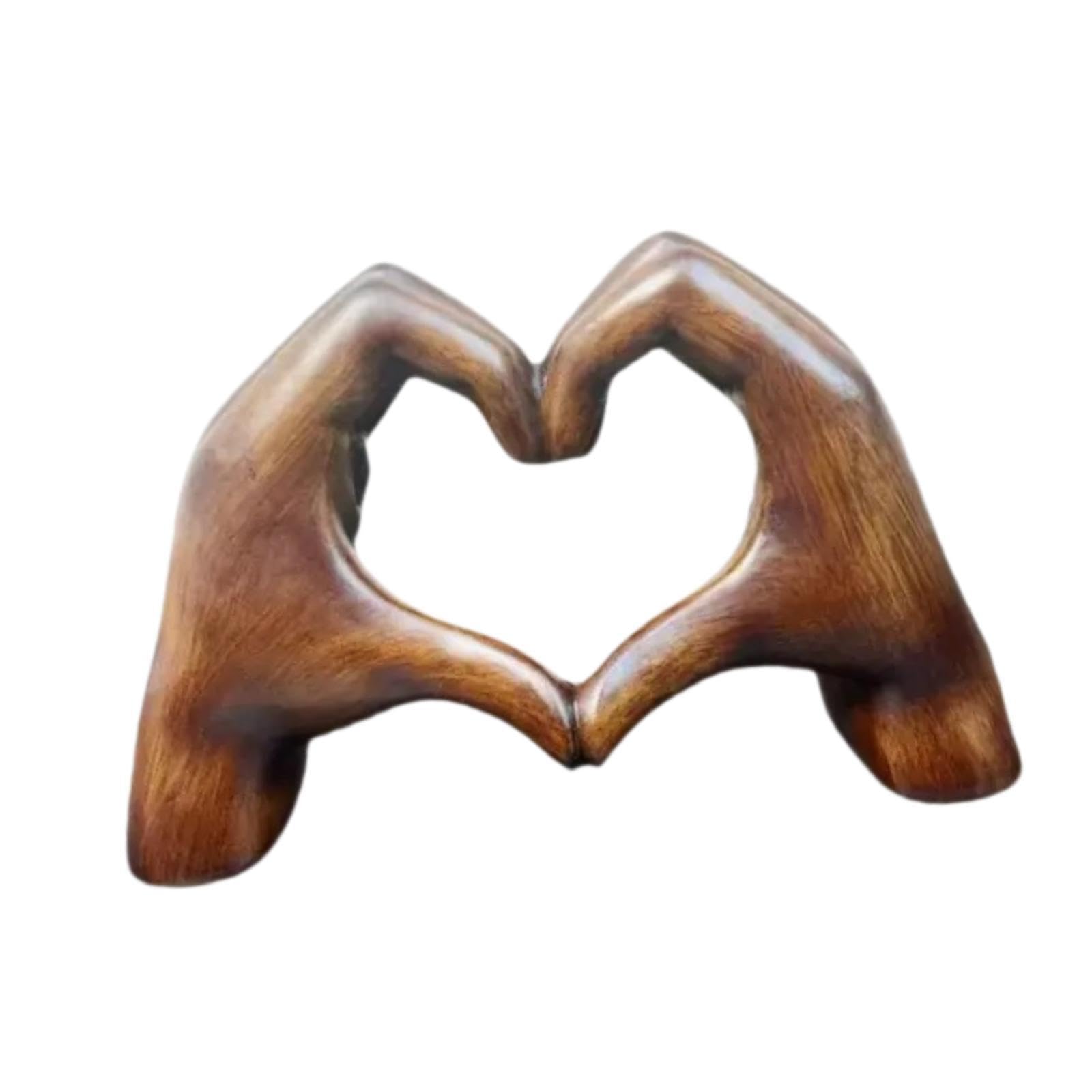 TWISAXC Romantic Nordic Abstract Gesture Statue Hand Love Figurine Modern Decoration Love Finger Statue Is for Creative Home Decor