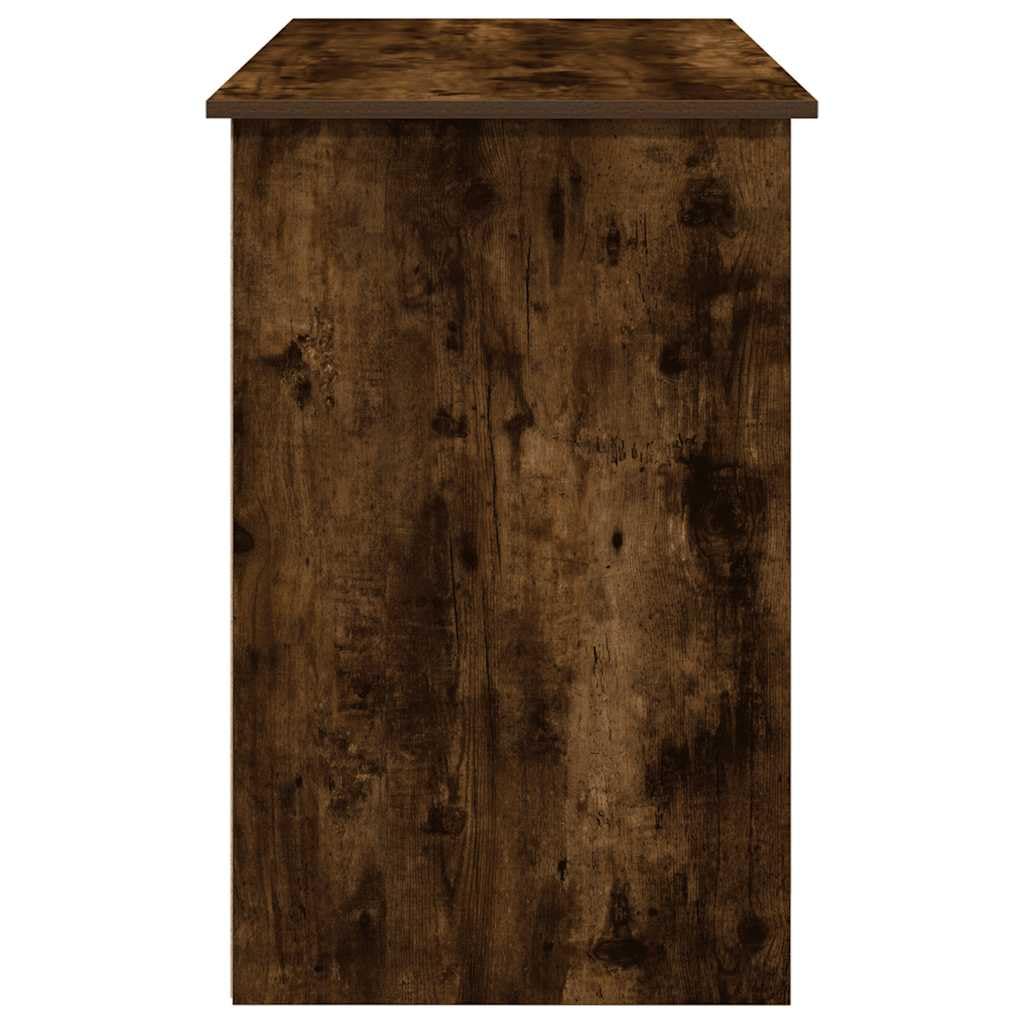 Escritorio de madera de roble ahumado, 102 x 50 x 75 cm, mesa de trabajo, mesa de ordenador, para oficina, estudio, salón, con amplia superficie de trabajo y espacio de almacenamiento
