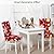 Shojoy Christmas Chair Covers Set of 6, Red and Black Buffalo Plaid Chair Slipcovers Stretch Removable Washable Xmas Seat Protector for Christmas Holiday Kitchen Dining Room Bedroom Decors