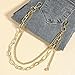 DIKJAK Double Layer Metal Pants Chain - Durable Punk Style Hip Hop Waist Chain Accessory for Daily Wear/Parties, Fashionable & Easy-to-Use Decoration for Men and Women-Golden