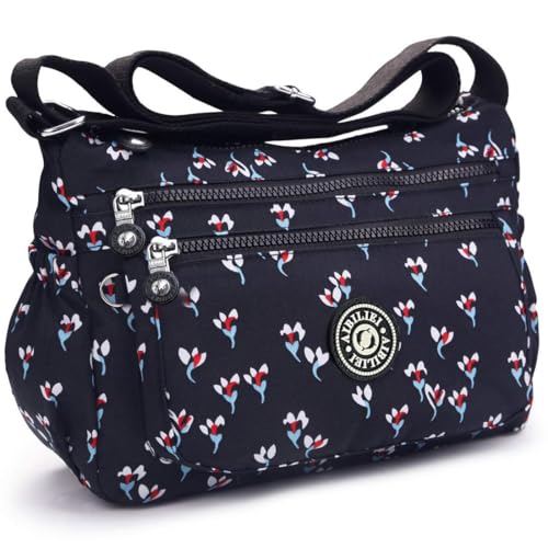ABLE Mala de tiracolo para mulher, impermeável, de mão, lazer, viagem, mensageiro nylon