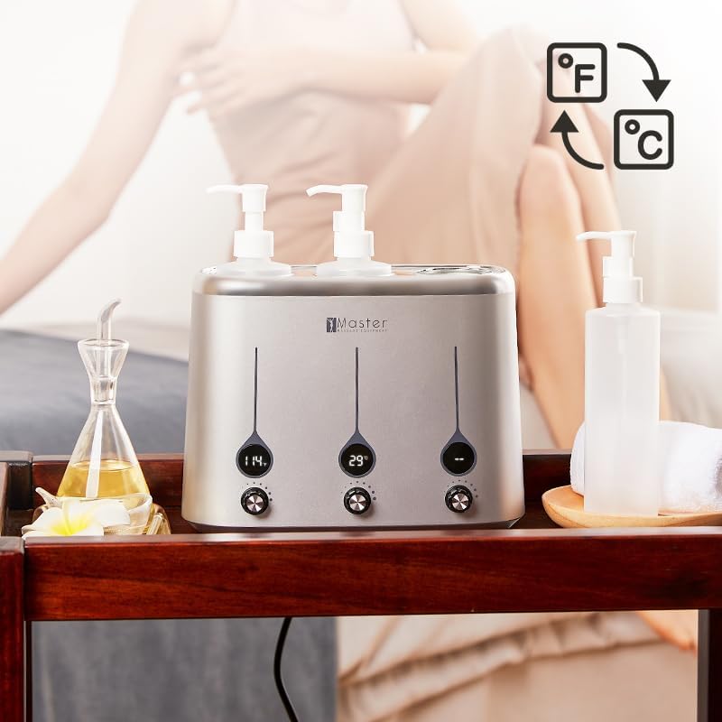 Miniatura 3 de Master Massage Calentador de aceite de masaje automático conveniente patente para terapia corporal de masaje de salón SPA (actualización de tres