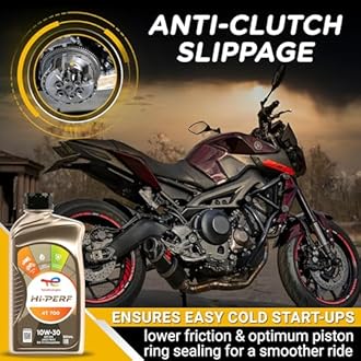 TotalEnergies- Hi-Perf 4T 700 10W-30 | API SN, JASO MA2 | 4-Stroke Semi Synthetic Engine Oil for Bikes - 0.9L