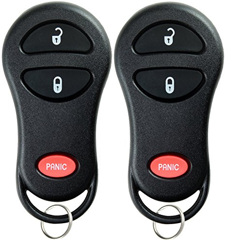 KeylessOption Keyless Entry Remote Car Key Fob Replacement for Jeep 56036859, GQ43VT9T (Pack of 2)