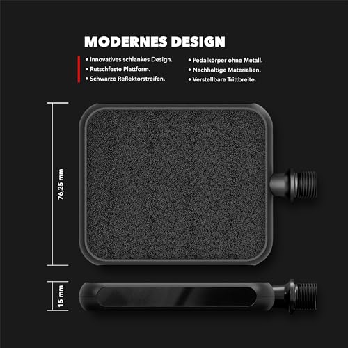 MOTOBICYCLES Urban Bike Pedals, Innovative Flatpedals with Exchangeable Grip Tape Surface, for Modern Commuters City Bikes - Image 3