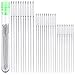 30 Large Eye Stitching Needles 1.6'' to 2.4'' Sizes Big Eye Hand Sewing Needles in Clear Storage Tube
