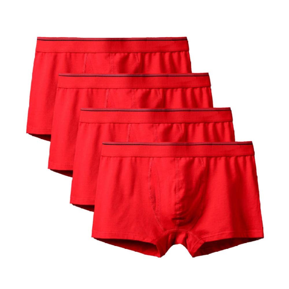 Calzoncillos Masculinos Boxer Grande Masculino Bragas De Algodón Sexy Pantalones Cortos De Boxeador para Hombres Tallas Grandes Ropa Interior Calzoncillos De Hombre (Paquete De 4) Stely H-