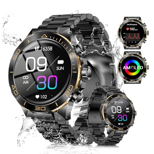 Reloj Inteligente Hombre, 1.43 Amoled Smartwatch Hombre Con Llamadas Bluetooth, Pulsómetro Spo2, Monitor De Sueño, Podómetro, Impermeable Reloj Militar Hombre 100 Deportivos Relogio Android Ios Reloj Inteligente Hombre, 1.43 Amoled Smartwatch Hombre Con Llamadas Bluetooth, Pulsómetro Spo2, Monitor De Sueño, Podómetro, Impermeable Reloj Militar Hombre 100 Deportivos Relogio Android Ios