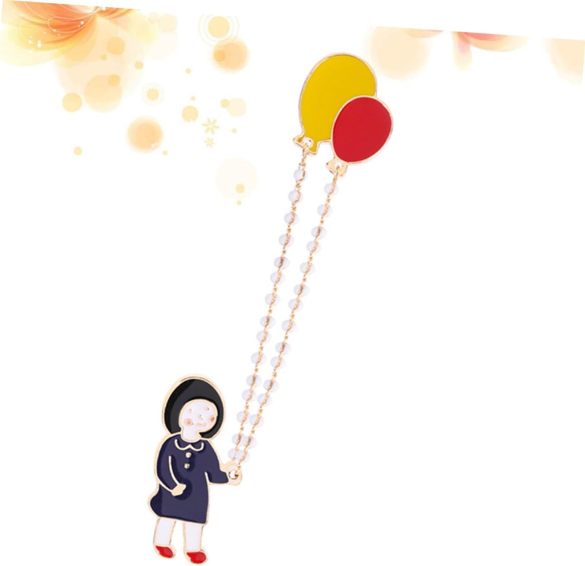 CALLARON Brooch Pins for Women Fashion Cartoon Enamel Pin Brooch Girls Balloon Design for Jackets Collar Matching Jewelry Set