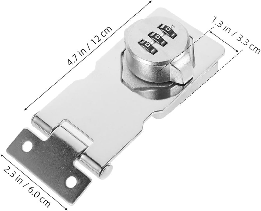 Generic Mechanical Password Lock for Cabinet and Drawer Anti-Theft Combination Lock with Screw Installation 4.5-inch for Office and Home Storage Security