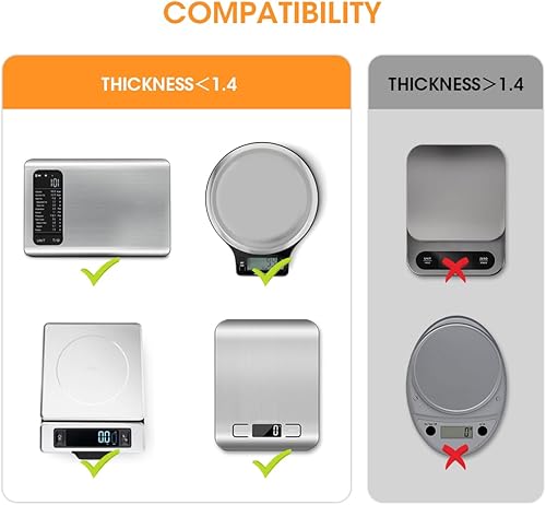 Miniatura 6 de Aieve Soporte para báscula de cocina, soporte de almacenamiento para dispositivo debajo del gabinete con adhesivo y tornillo, soporte universal de
