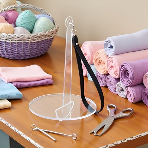 Image of White Portable Wrist Yarn Holder for Knitting Crochet Frame Prevent Yarn Tangling Presents for Craft Lovers Easy to Use Yarn Storage Craft and Sewing Supplies Storage