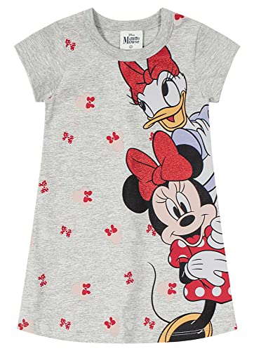Vestido,Meninas,Licenciados,Disney,Mescla Médio Branco,1