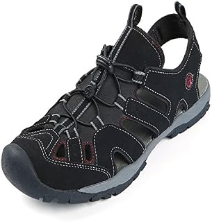Northside Mens Burke II Sport Athletic Sandal, Black/Red, 9 M US